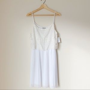 Charlotte Russe White Sleeveless Strap Short Dress